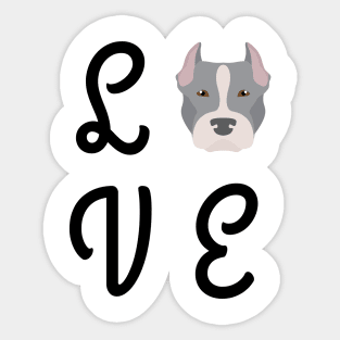 Pitbull American Bully Love Sticker